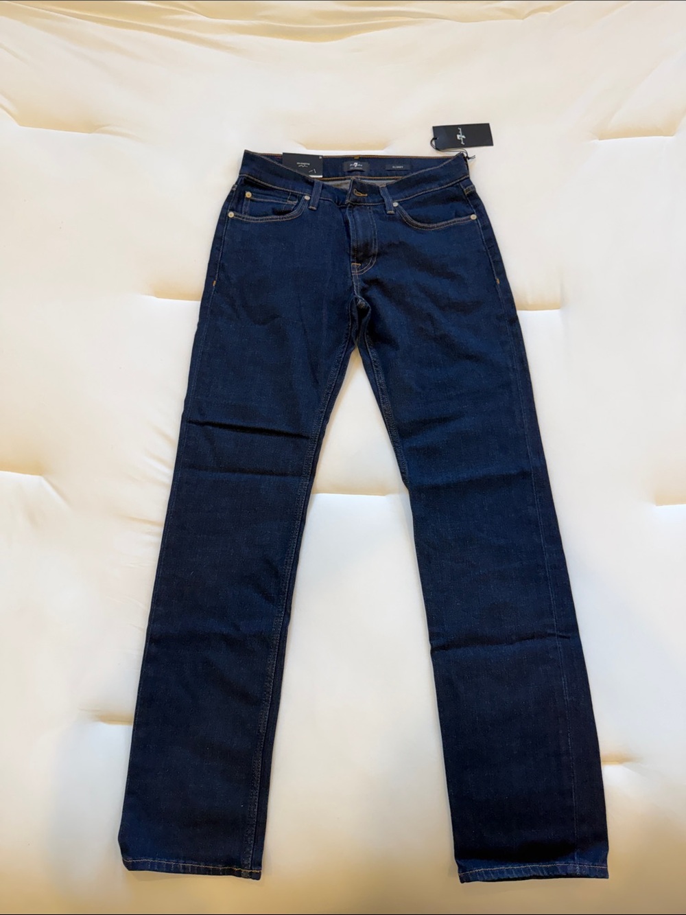 7 For All Mankind Men's Indigo Straight Jeans